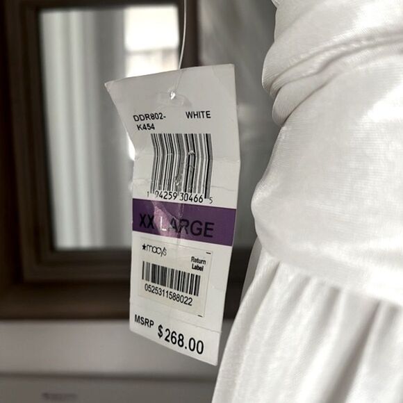 Dress the Population Krista Plunge Neck Side Slit Gown, Ivory, NWT, Size XXL - Picture 11 of 13